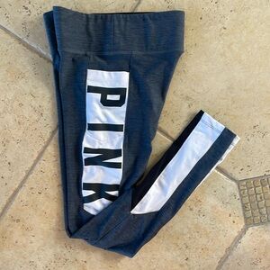 PINK Victorias Secret Dark Gray white accent Two side pockets